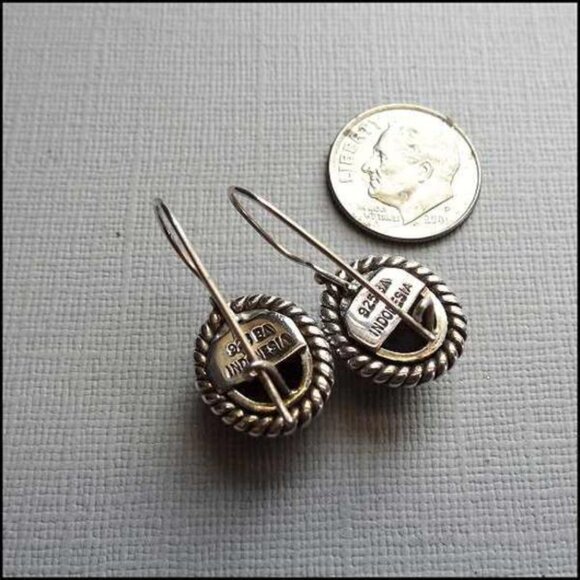 Petite Lapis Lazuli 925 Sterling Silver Pierced Earrings 16631 - Picture 6 of 6